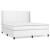 Pat box spring cu saltea, alb, 160x200 cm, piele ecologică GartenMobel Dekor