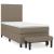 Pat box spring cu saltea, gri taupe, 80x200 cm, textil GartenMobel Dekor