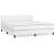 Pat box spring cu saltea, alb, 160x200 cm, piele ecologică GartenMobel Dekor