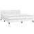 Pat box spring cu saltea, alb, 160x200 cm, piele ecologică GartenMobel Dekor
