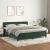 Pat box spring cu saltea, verde închis, 160x200 cm, catifea GartenMobel Dekor