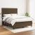 Pat continental cu saltea, maro închis, 140x200 cm, textil GartenMobel Dekor