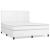 Pat box spring cu saltea, alb, 160x200 cm, piele ecologică GartenMobel Dekor
