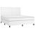 Pat box spring cu saltea, alb, 160x200 cm, piele ecologică GartenMobel Dekor
