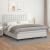 Pat box spring cu saltea, alb, 160x200 cm, piele ecologică GartenMobel Dekor