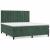 Pat box spring cu saltea, verde închis, 160x200 cm, catifea GartenMobel Dekor