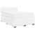 Pat box spring cu saltea, alb, 160x200 cm, piele ecologică GartenMobel Dekor