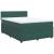 Pat box spring cu saltea, verde închis, 160x200 cm, catifea GartenMobel Dekor