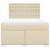 Pat box spring cu saltea, crem, 160x200 cm, material textil GartenMobel Dekor