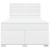 Pat box spring cu saltea, alb, 160x200 cm, piele ecologică GartenMobel Dekor