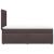 Pat box spring cu saltea, maro închis, 100x200 cm, textil GartenMobel Dekor