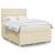 Pat box spring cu saltea, crem, 160x200 cm, material textil GartenMobel Dekor