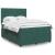 Pat box spring cu saltea, verde închis, 140x190 cm, catifea GartenMobel Dekor
