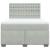 Pat box spring cu saltea, gri deschis, 160x200 cm, catifea GartenMobel Dekor