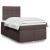 Pat box spring cu saltea, maro închis, 120x200 cm, textil GartenMobel Dekor