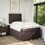 Pat box spring cu saltea, maro închis, 120x200 cm, textil GartenMobel Dekor