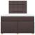 Pat box spring cu saltea, maro închis, 120x200 cm, textil GartenMobel Dekor
