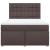 Pat box spring cu saltea, maro închis, 140x200 cm, textil GartenMobel Dekor