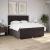 Pat box spring cu saltea, maro închis, 200x200 cm, textil GartenMobel Dekor