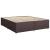 Pat box spring cu saltea, maro închis, 200x200 cm, textil GartenMobel Dekor