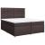 Pat box spring cu saltea, maro închis, 200x200 cm, textil GartenMobel Dekor