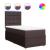 Pat box spring cu saltea, maro închis, 100x200 cm, textil GartenMobel Dekor