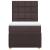 Pat box spring cu saltea, maro închis, 100x200 cm, textil GartenMobel Dekor