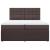Pat box spring cu saltea, maro închis, 200x200 cm, textil GartenMobel Dekor
