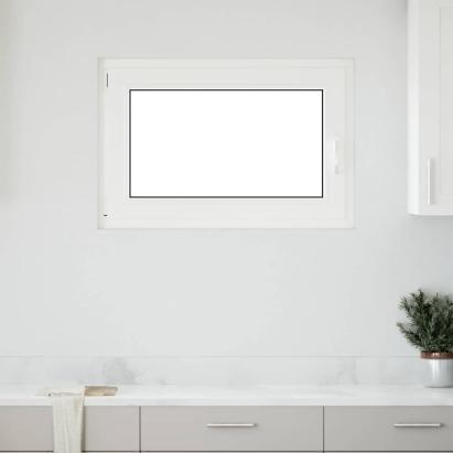 Fereastra de subsol „RISOR” 90x60 cm Rabatabil DIN Stânga Alb GartenMobel Dekor