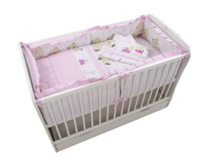 Lenjerie MyKids Teddy Play Pink M1 4+1 Piese 140x70 GreatGoods Plaything