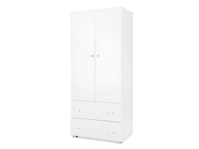 Dulap copii Klups PAULA Alb 2 Usi si 2 sertare GreatGoods Plaything