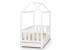 Pat tineret casuta Klups Liv Alb 160x80 cu sertar GreatGoods Plaything
