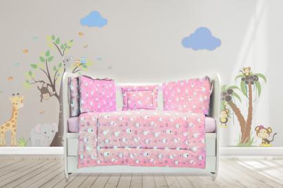 Lenjerie MyKids Dancing Bunny Roz 4+1 Piese 120x60 GreatGoods Plaything
