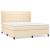 Pat box spring cu saltea, crem, 160x200 cm, material textil GartenMobel Dekor