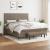 Pat box spring cu saltea, gri taupe, 160x200 cm material textil GartenMobel Dekor