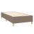 Pat box spring cu saltea, gri taupe, 80x200 cm, textil GartenMobel Dekor