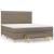 Pat box spring cu saltea, gri taupe, 160x200 cm material textil GartenMobel Dekor