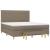 Pat box spring cu saltea, gri taupe, 160x200 cm material textil GartenMobel Dekor