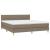 Pat box spring cu saltea, gri taupe, 160x200 cm material textil GartenMobel Dekor