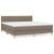 Pat box spring cu saltea, gri taupe, 160x200 cm material textil GartenMobel Dekor