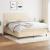 Pat box spring cu saltea, crem, 160x200 cm, material textil GartenMobel Dekor