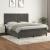Pat box spring cu saltea, gri închis, 160x200 cm, catifea GartenMobel Dekor