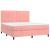 Pat box spring cu saltea, roz, 180x200 cm, catifea GartenMobel Dekor