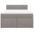 Pat box spring cu saltea, gri taupe, 160x200 cm material textil GartenMobel Dekor