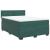 Pat box spring cu saltea, verde închis, 140x190 cm, catifea GartenMobel Dekor