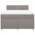 Pat box spring cu saltea, gri taupe, 160x200 cm material textil GartenMobel Dekor