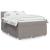 Pat box spring cu saltea, gri taupe, 160x200 cm material textil GartenMobel Dekor