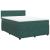 Pat box spring cu saltea, verde închis, 140x190 cm, catifea GartenMobel Dekor