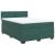 Pat box spring cu saltea, verde închis, 140x190 cm, catifea GartenMobel Dekor