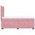 Pat box spring cu saltea, roz, 90x200 cm, catifea GartenMobel Dekor